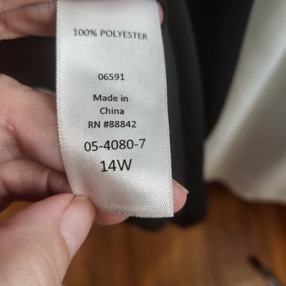 Roaman's Black Sheer A Line Midi Dress With Bell Sleeves - Picture 10 of 11